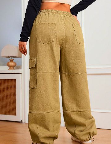 Pantaloni SHEIN CURVE, maro