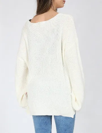 Bluza Oversize Bershka, alb