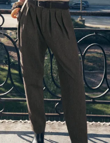Pantaloni Zara, maro