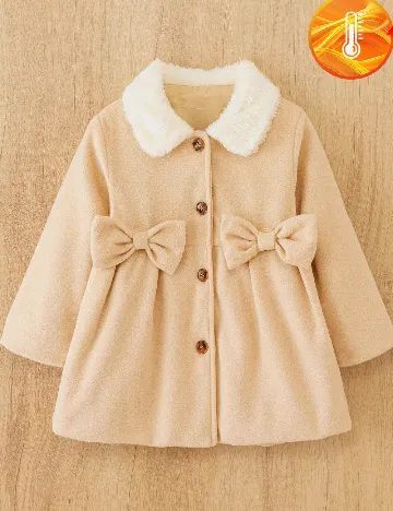 Palton Shein Kids, crem