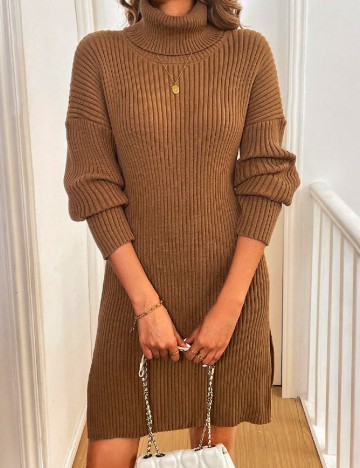 Rochie scurta SHEIN, maro