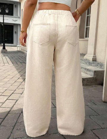 Pantaloni SHEIN CURVE, crem