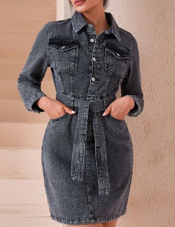 Rochie scurta SHEIN, gri