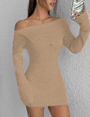 Rochie scurta SHEIN, maro