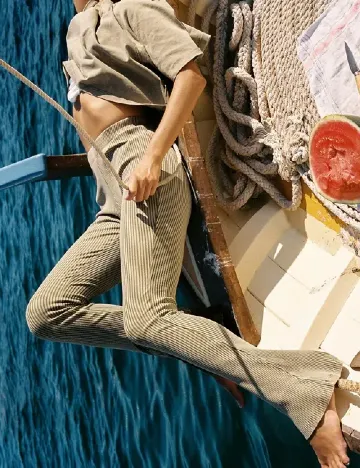 Pantaloni Zara, kaki