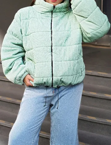 Geaca SHEIN CURVE, verde