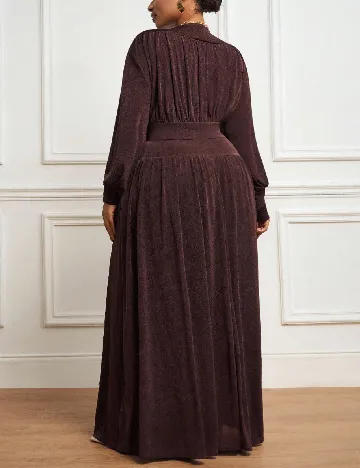 Rochie lunga SHEIN CURVE, maro