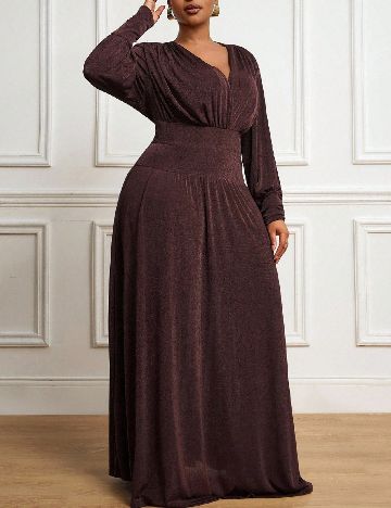 Rochie lunga SHEIN CURVE, maro