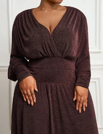 Rochie lunga SHEIN CURVE, maro