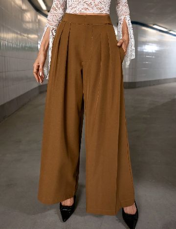 Pantaloni SHEIN, maro