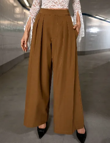 Pantaloni SHEIN, maro