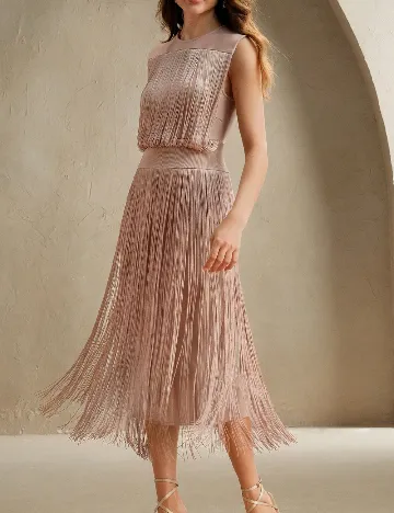 Rochie medie SHEIN, roz pudra inchis