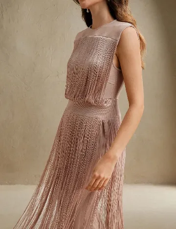 Rochie medie SHEIN, roz pudra inchis