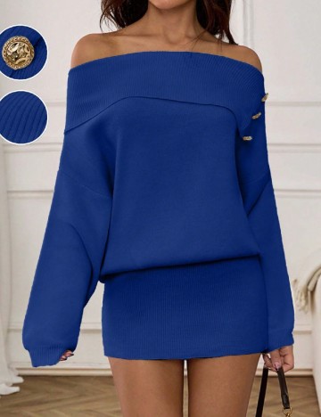 Rochie scurta SHEIN, albastru