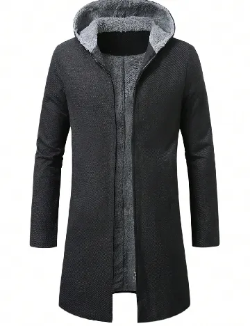 Jacheta SHEIN Plus Size Men, gri inchis