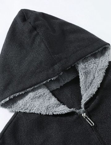 Jacheta SHEIN Plus Size Men, gri inchis