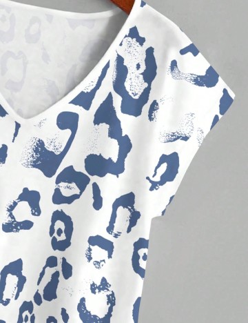 Compleu SHEIN CURVE, alb/albastru