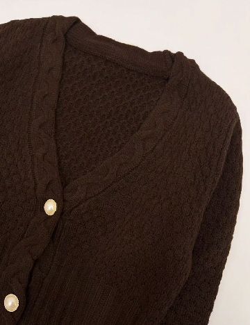 Cardigan SHEIN, maro