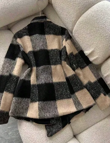 Palton SHEIN, crem/negru