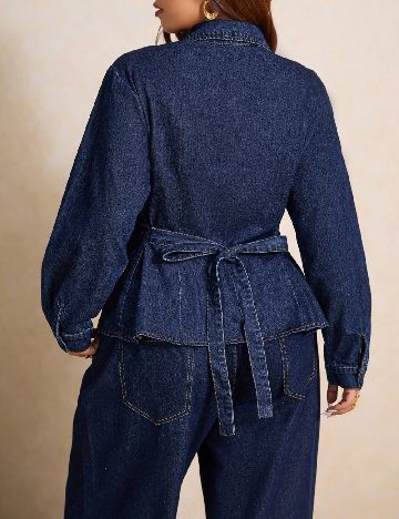 Camasa SHEIN CURVE, albastru