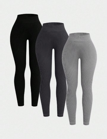 Set colanti 3 perechi Shein Kids, mix culori