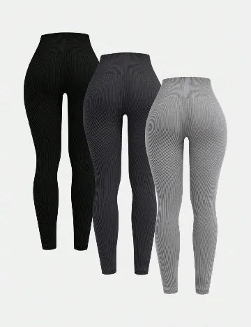 Set colanti 3 perechi Shein Kids, mix culori