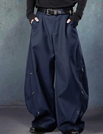 Pantaloni SHEIN, bleumarin