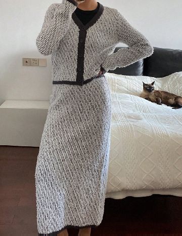 Compleu Dazy, alb/gri