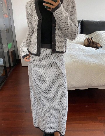 Compleu Dazy, alb/gri