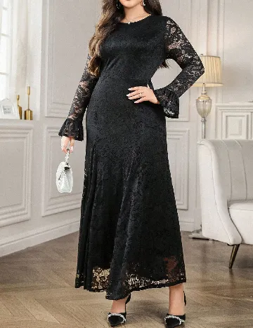 Rochie lunga SHEIN CURVE, negru