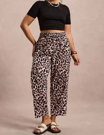 Pantaloni SHEIN CURVE, animal print