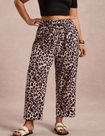 Pantaloni SHEIN CURVE, animal print