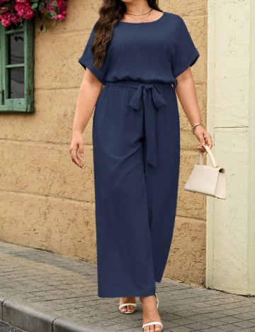 Salopeta SHEIN CURVE, bleumarin