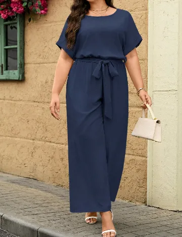 Salopeta SHEIN CURVE, bleumarin