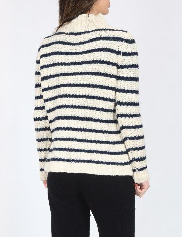 Pulover Zara, alb/albastru