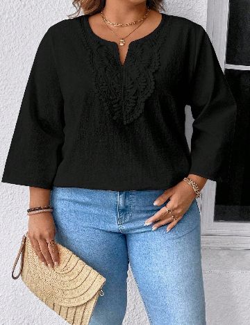 Bluza SHEIN CURVE, negru