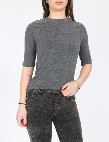 Pantaloni Bershka, gri inchis