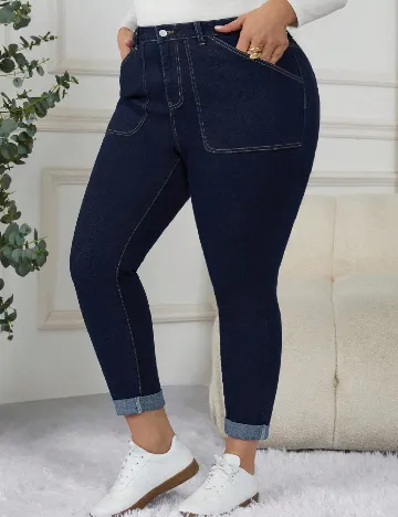 Blugi SHEIN CURVE, albastru