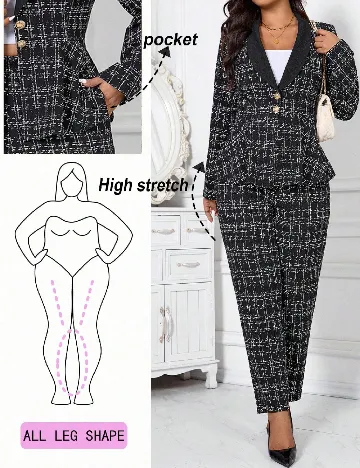 Compleu SHEIN CURVE, negru