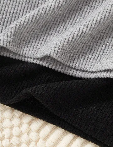 Set bluze Shein Kids, gri/negru