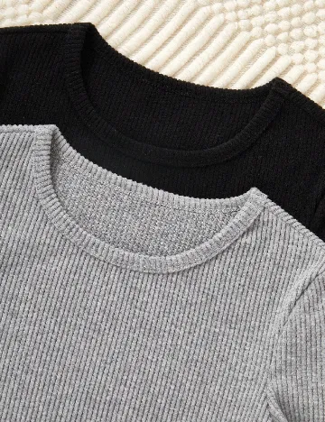 Set bluze Shein Kids, gri/negru