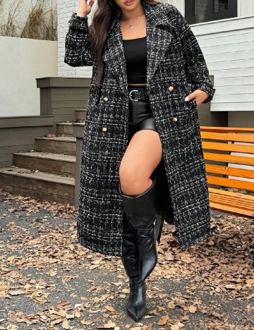 Palton SHEIN CURVE, negru