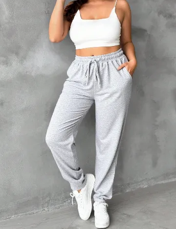 Pantaloni SHEIN CURVE, gri