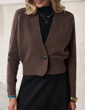 Cardigan SHEIN, maro