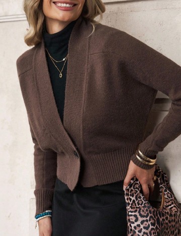 Cardigan SHEIN, maro