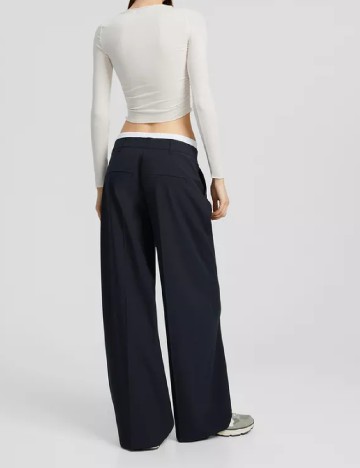 Pantaloni Bershka, bleumarin
