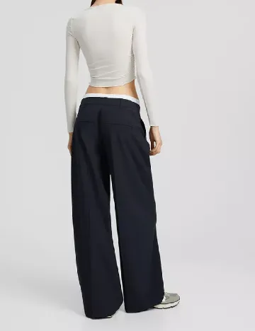 Pantaloni Bershka, bleumarin
