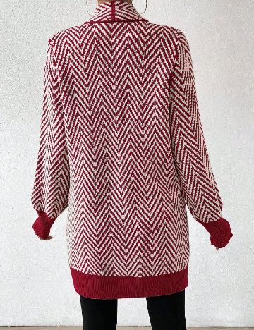 Blazer SHEIN, alb/rosu