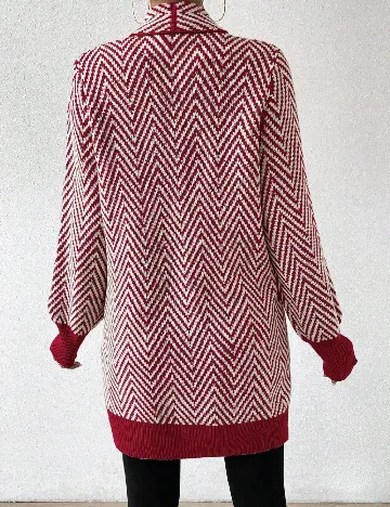 Blazer SHEIN, alb/rosu