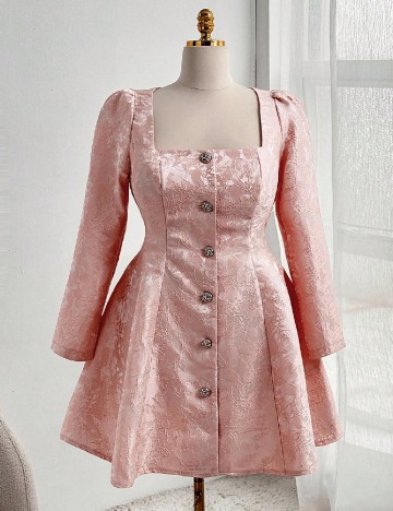 Rochie scurta SHEIN CURVE, roz